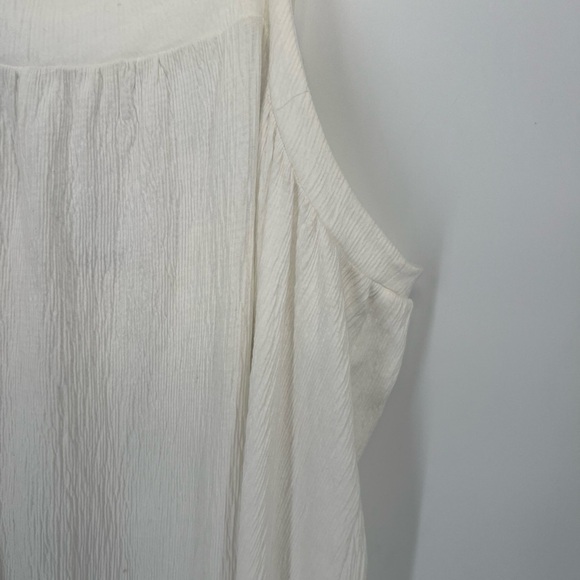 Zara Front Wooded Beaded Dainty Strap Crepe Boho Flowy Midi Dress - Picture 4 of 10